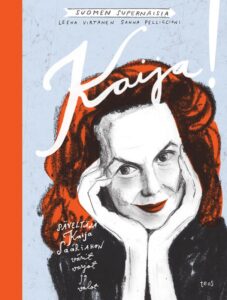 Kirjan kansikuva. Piirroskuva säveltäjä Kaija Saariahosta.