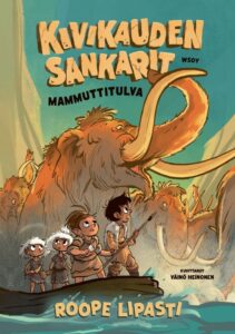Kirjan kansikuva. Kuvassa mammutteja ja lapsia.