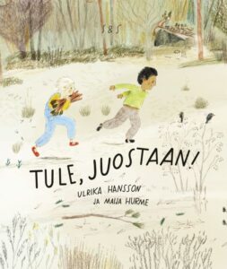 Kirjan kansikuva. Kuvassa kaksi poikaa, oksia.