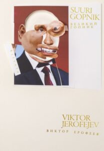 Putinin näköinen surrealistinen ihmishahmo.