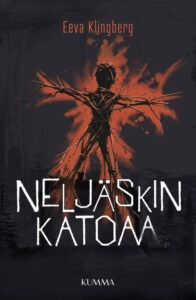 Kirjan kansikuva. Kannessa palava olkiukko.